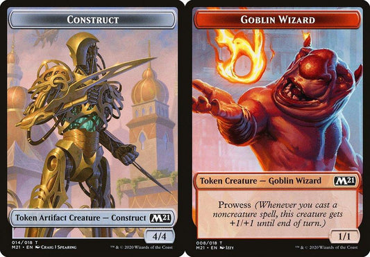 Construct (014) // Goblin Wizard (008) Double-Sided Token - Foil