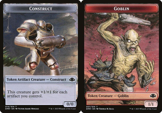 Construct (014) // Goblin (007) Double-Sided Token - Foil