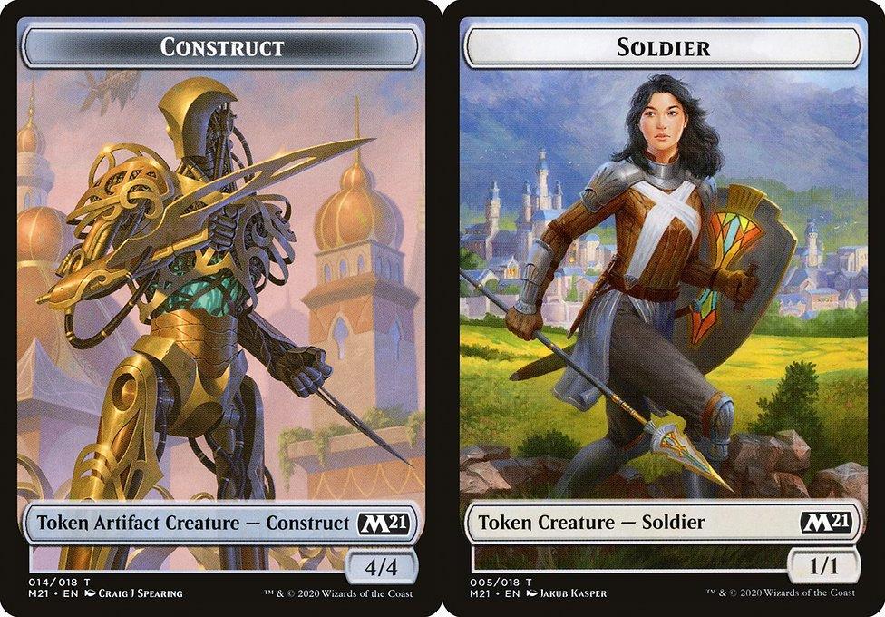 Construct (014) // Soldier (005) Double-Sided Token - Foil