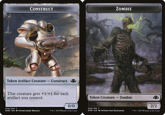Construct (014) // Zombie (005) Double-Sided Token - Foil