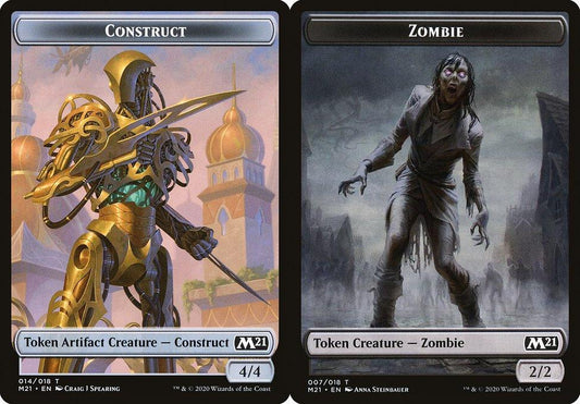 Construct (014) // Zombie (007) Double-Sided Token - Foil