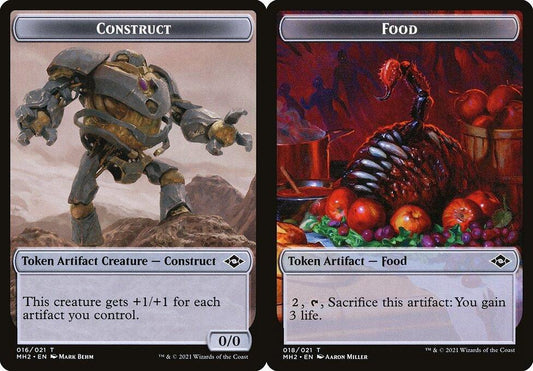 Construct (016) // Food (018) Double-Sided Token - Foil
