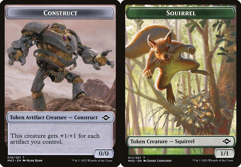 Construct (016) // Squirrel (011) Double-Sided Token - Foil