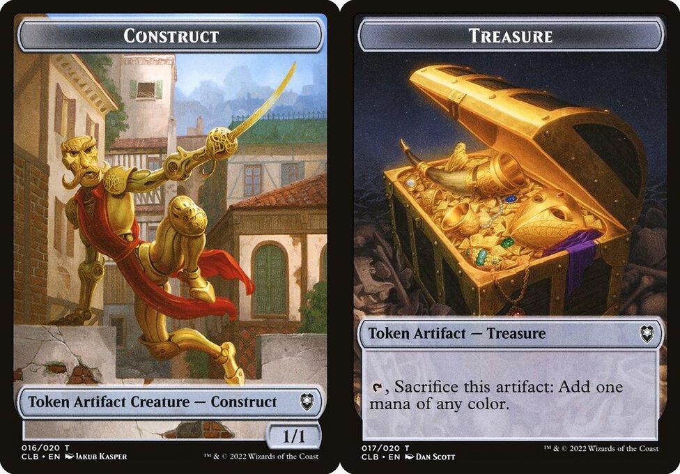 Construct (016) // Treasure (017) Double-Sided Token - Foil