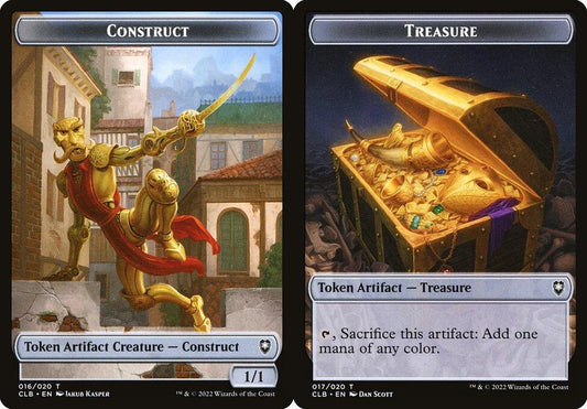 Construct (016) // Treasure (017) Double-Sided Token - Foil