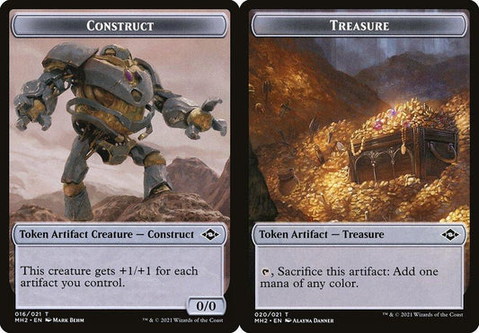 Construct (016) // Treasure (020) Double-Sided Token - Foil