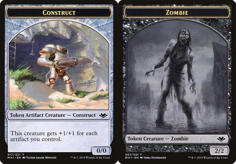 Construct (017) // Zombie (007) Double-Sided Token