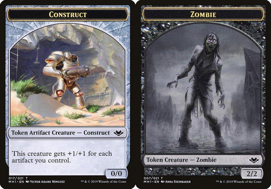 Construct (017) // Zombie (007) Double-Sided Token