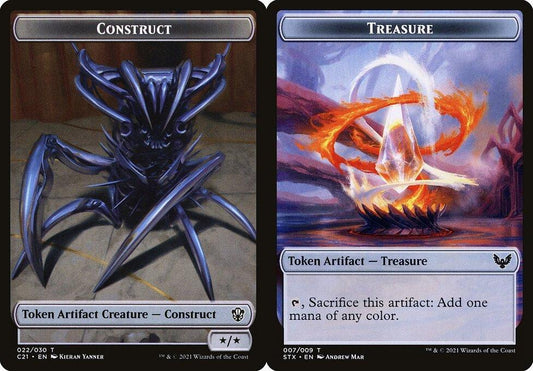 Construct (022) // Treasure (007) Double-Sided Token