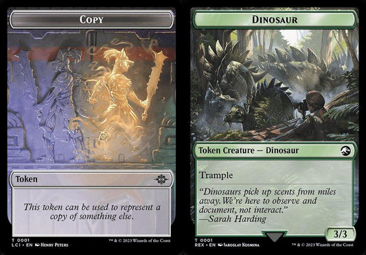 Copy (0001) // Dinosaur (0001) Double-Sided Token - Foil