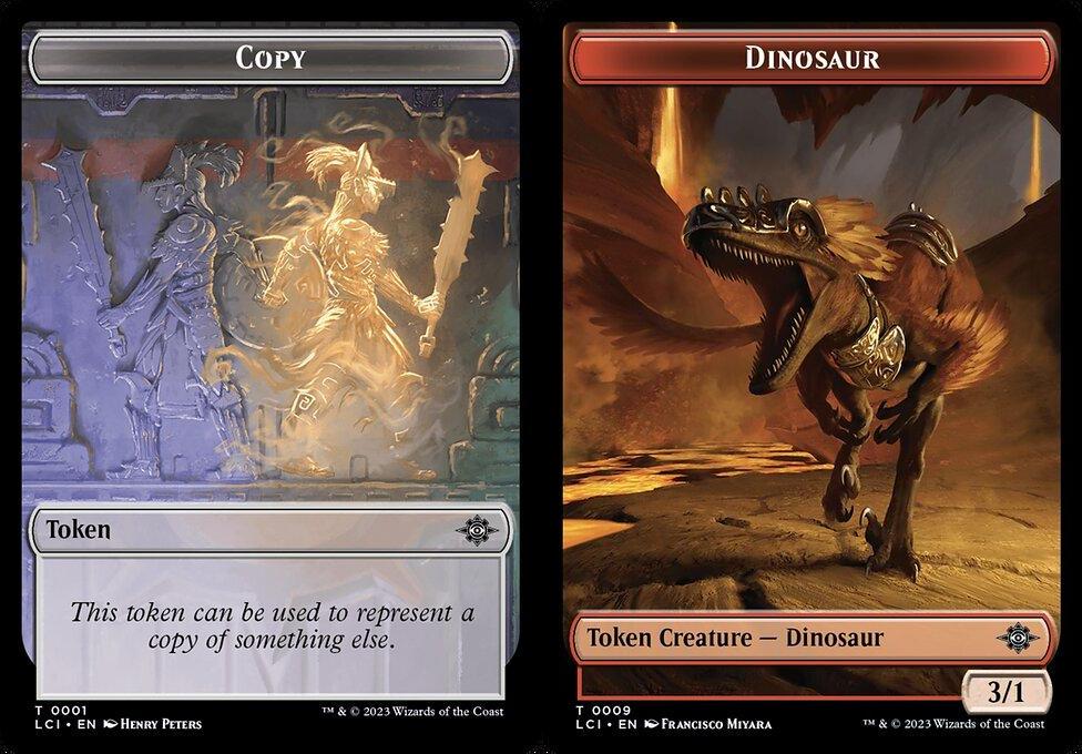 Copy (0001) // Dinosaur (0009) Double-Sided Token - Foil