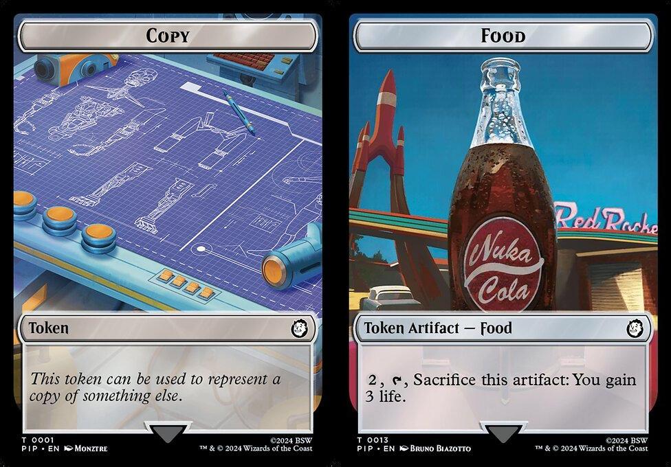 Copy (0001) // Food (0013) Double-Sided Token - Foil