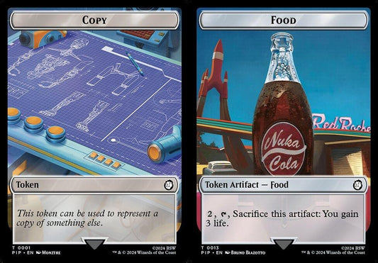Copy (0001) // Food (0013) Double-Sided Token - Foil