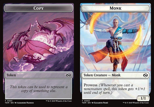Copy (0001) // Monk (0003) Double-Sided Token - Foil