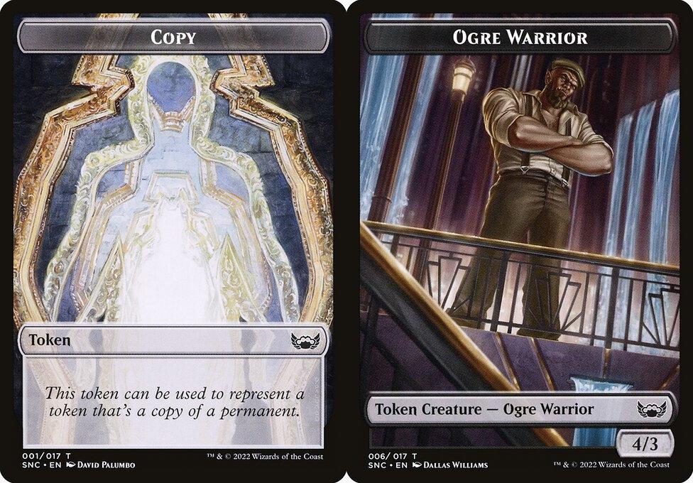 Copy (001) // Ogre Warrior (006)  Double-Sided Token - Foil