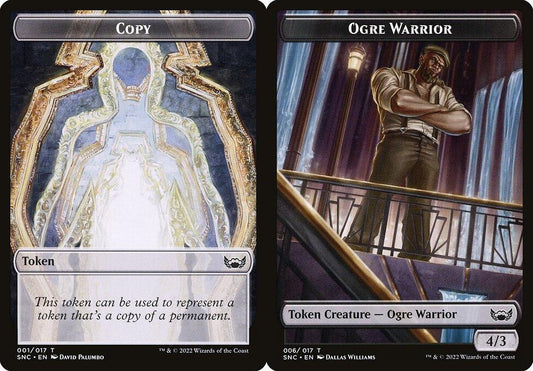 Copy (001) // Ogre Warrior (006)  Double-Sided Token - Foil