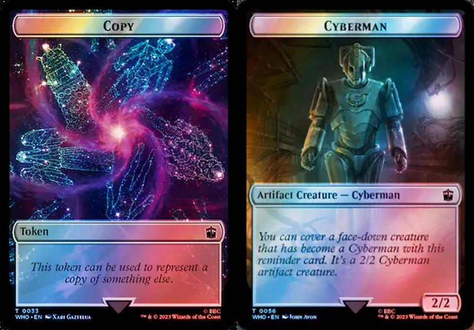 Copy (0033) // Cyberman (0056) Double-Sided Token - Surge Foil