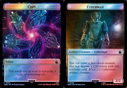 Copy (0033) // Cyberman (0056) Double-Sided Token - Surge Foil