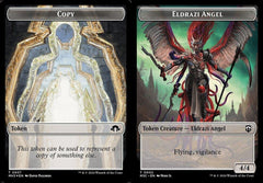 Copy (0037) // Eldrazi Angel (0002) Double-Sided Token - Ripple Foil
