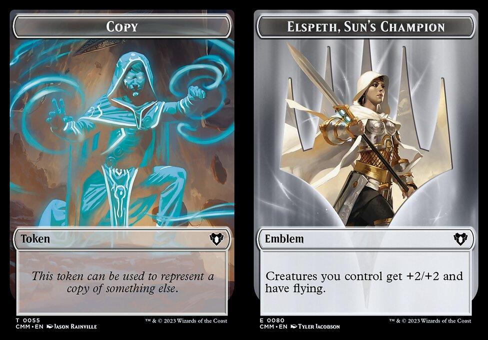 Copy (0055) // Elspeth, Sun's Champion Emblem (0080) Double-Sided Token