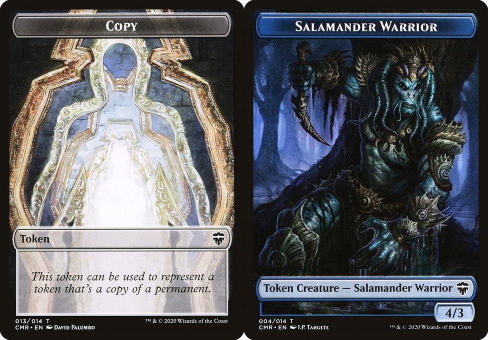 Copy (013) // Salamander Warrior (004) Double-Sided Token - Foil