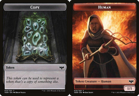 Copy (019) // Human (010) Double-Sided Token - Foil