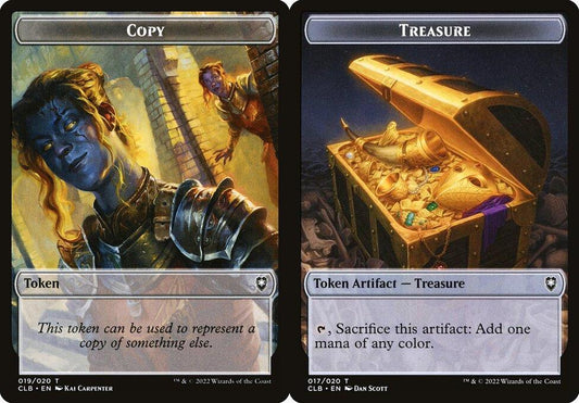 Copy (019) // Treasure (017) Double-Sided Token - Foil