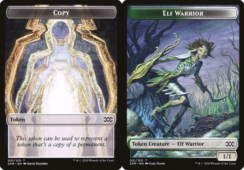 Copy (031) // Elf Warrior (021) Double-Sided Token - Foil