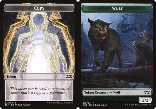 Copy (031) // Wolf (019) Double-Sided Token - Foil