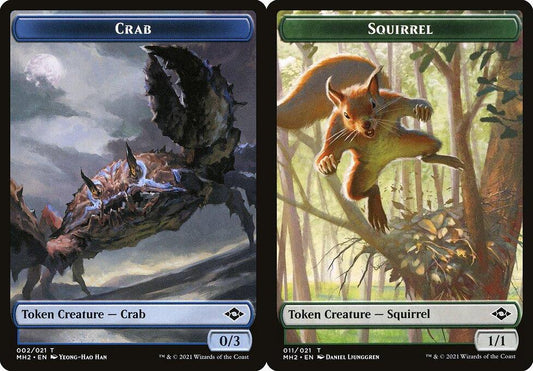 Crab (002) // Squirrel (011) Double-Sided Token - Foil