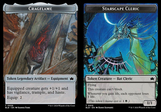 Cragflame (0026) // Starscape Cleric (0015) Double-Sided Token - Foil
