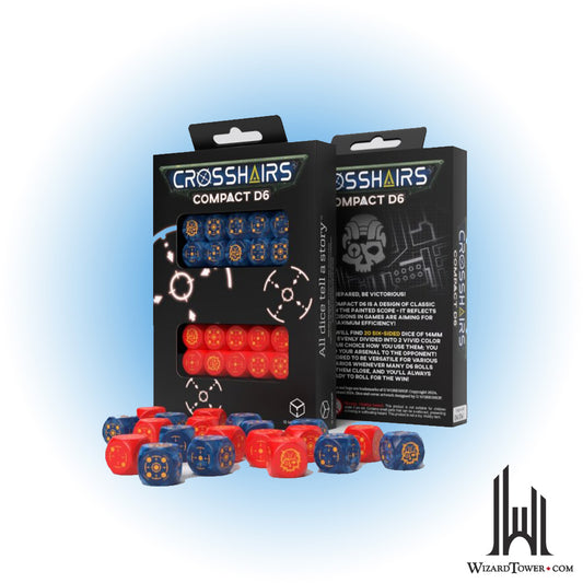 Dice Set - Crosshairs Compact Cobalt / Red d6 20ct