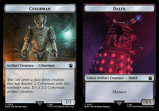 Cyberman (0024) // Dalek (0012) Double-Sided Token - Foil