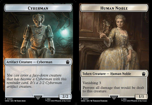 Cyberman (0024) // Human Noble (0007) Double-Sided Token - Foil