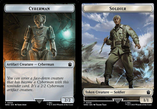 Cyberman (0024) // Soldier (0008) Double-Sided Token - Foil
