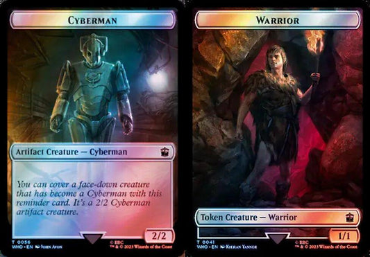 Cyberman (0056) // Warrior (0041) Double-Sided Token - Surge Foil