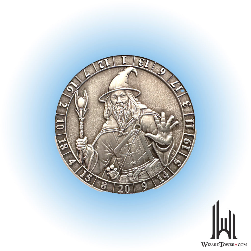 Individual Dice - Coin Male Human Wizard d20