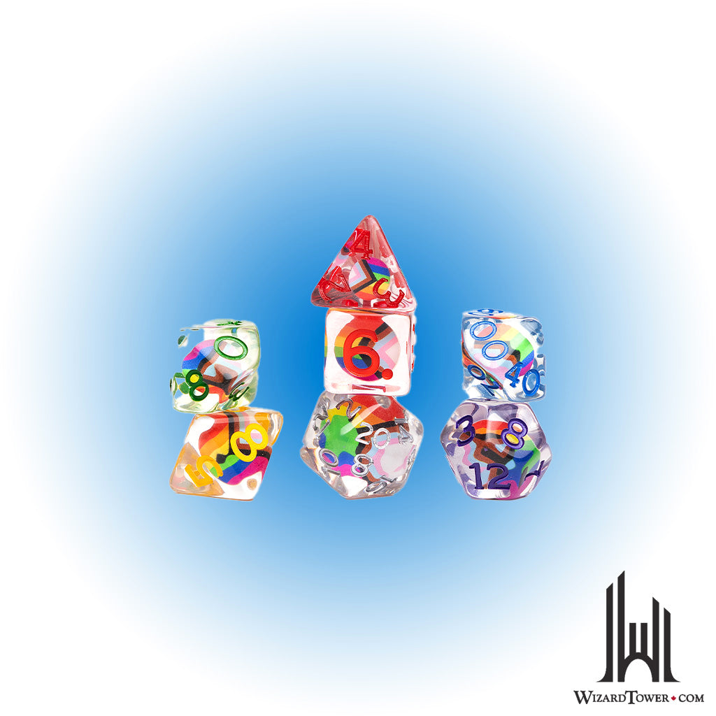 Dice Set - Progress Pride 7ct