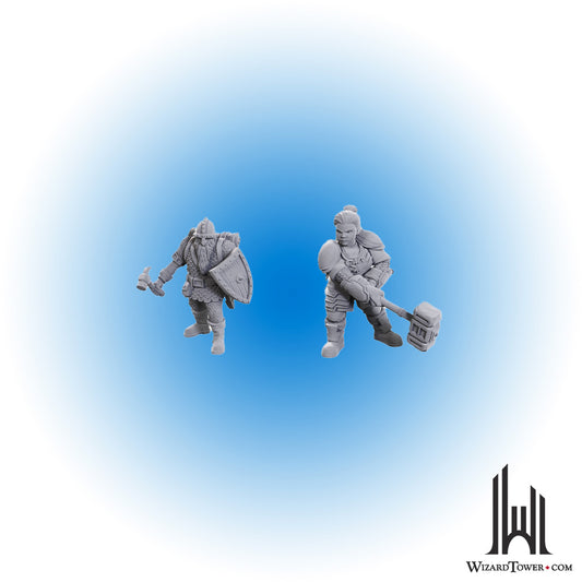Unpainted Miniature - Dungeons & Dragons Anniversary - Dwarves