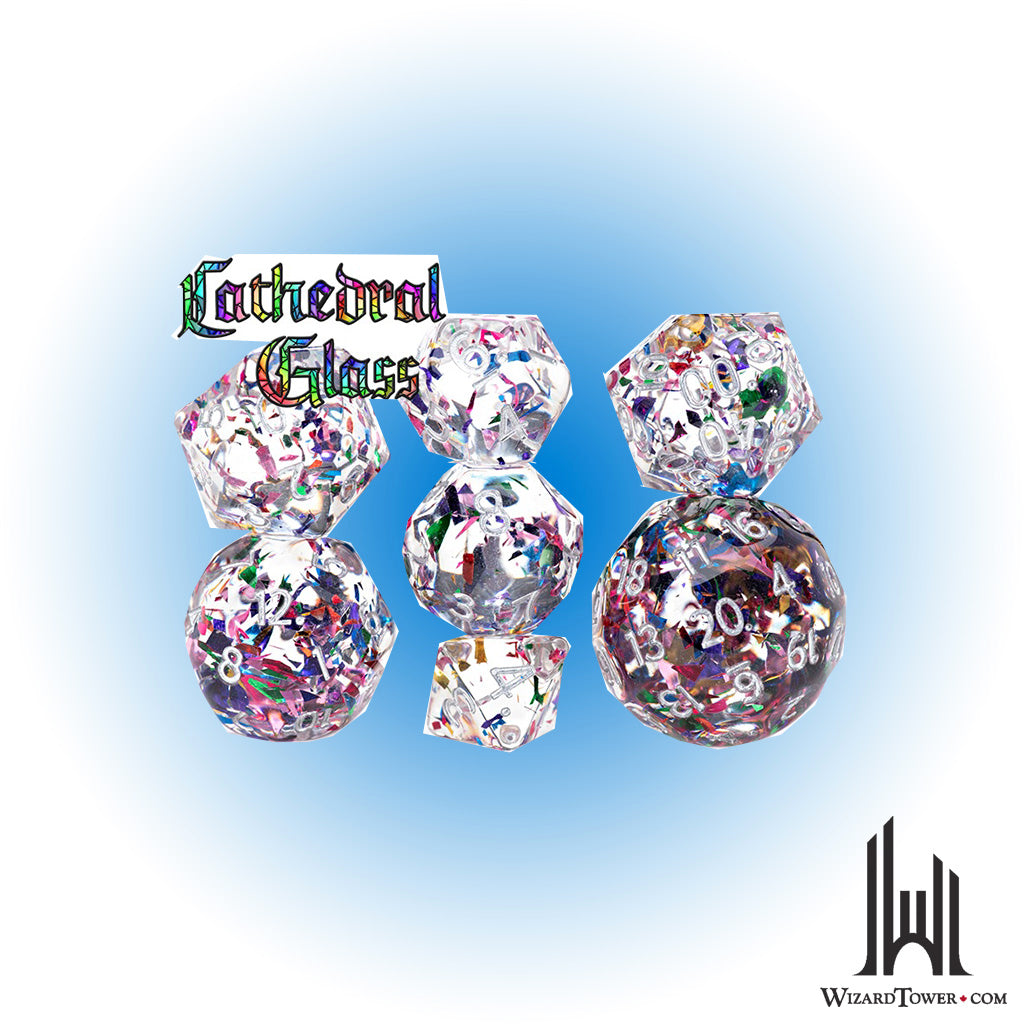 Dice Set - Cathedral Glass Double Dice 7ct