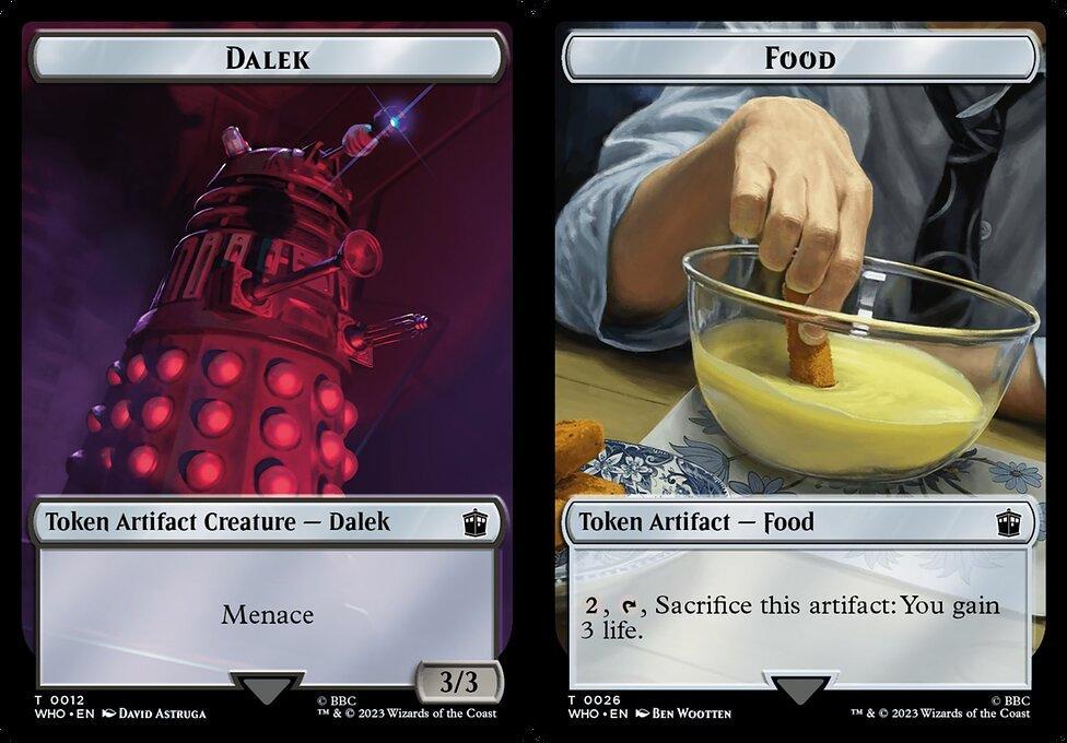 Dalek (0012) // Food (0026) Double-Sided Token - Foil