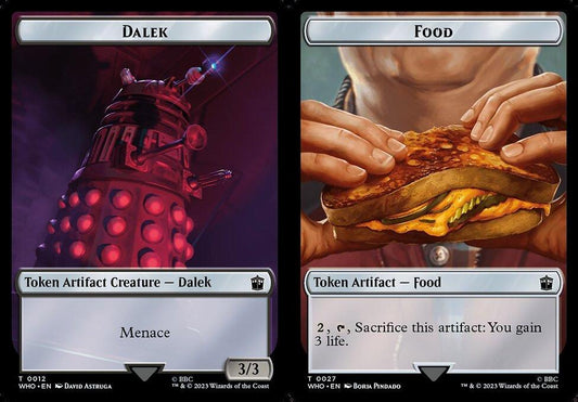 Dalek (0012) // Food (0027) Double-Sided Token - Foil