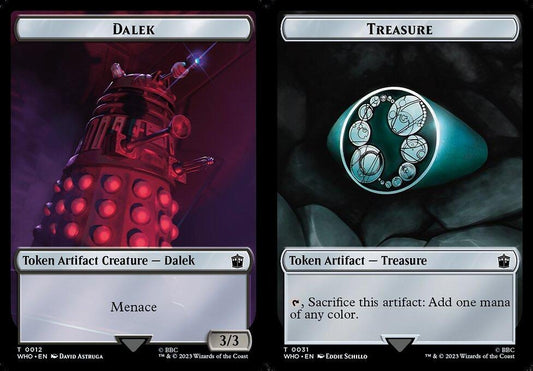 Dalek (0012) // Treasure (0031) Double-Sided Token - Foil