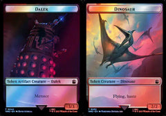 Dalek (0044) // Dinosaur (0052) Double-Sided Token - Surge Foil