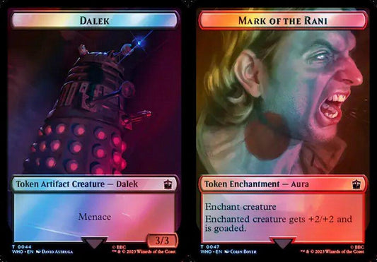 Dalek (0044) // Mark of the Rani (0047) Double-Sided Token - Surge Foil