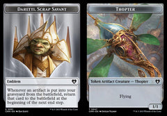 Daretti, Scrap Savant Emblem (0051) // Thopter (0047) Double-Sided Token - Foil
