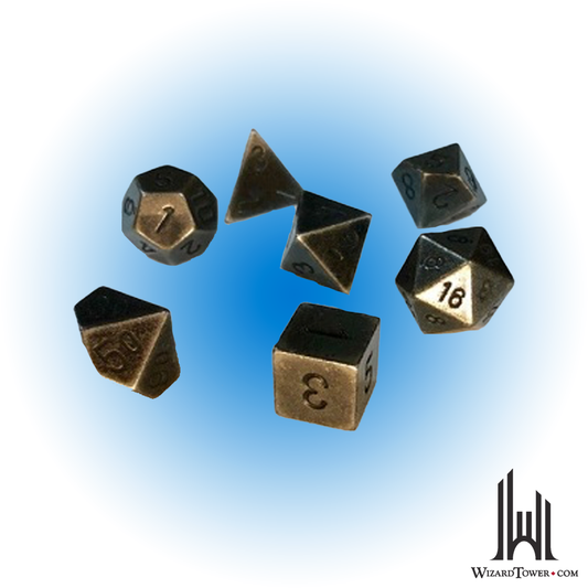 Dice Set - Metal Dark Metal 7ct