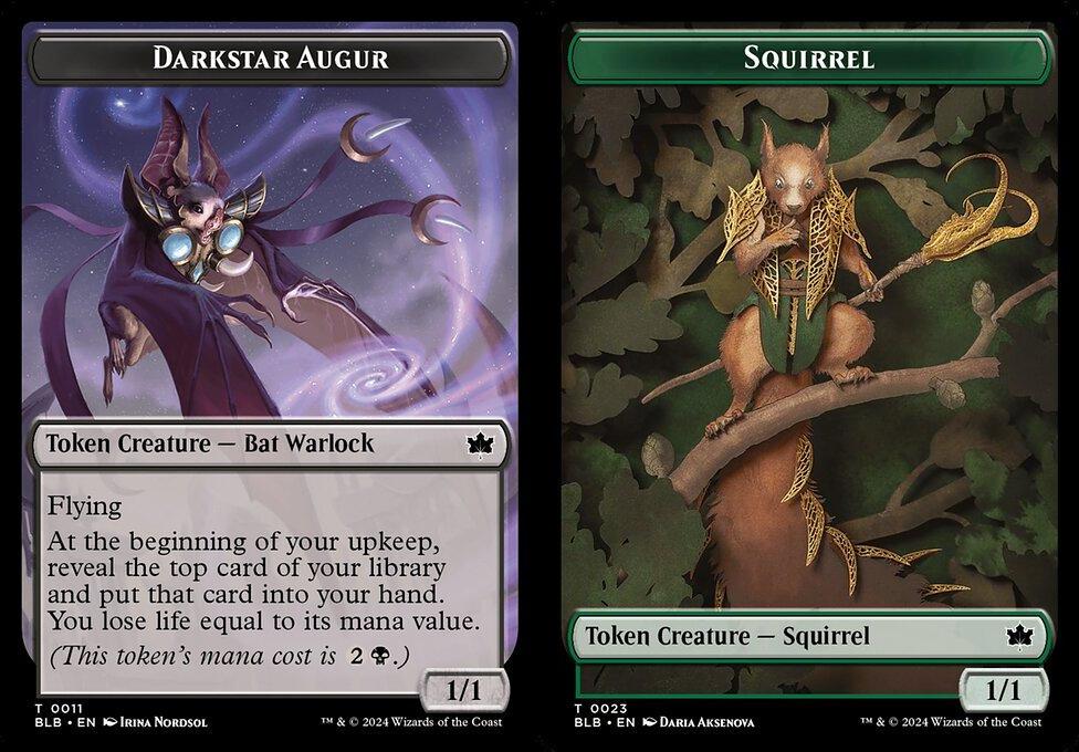 Darkstar Augur (0011) // Squirrel (0023) Double-Sided Token - Foil