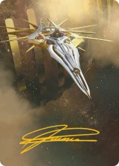 Dawnsire, Sunstar Dreadnought (27/54) Art Card (AEOE) - Gold-Stamped Signature