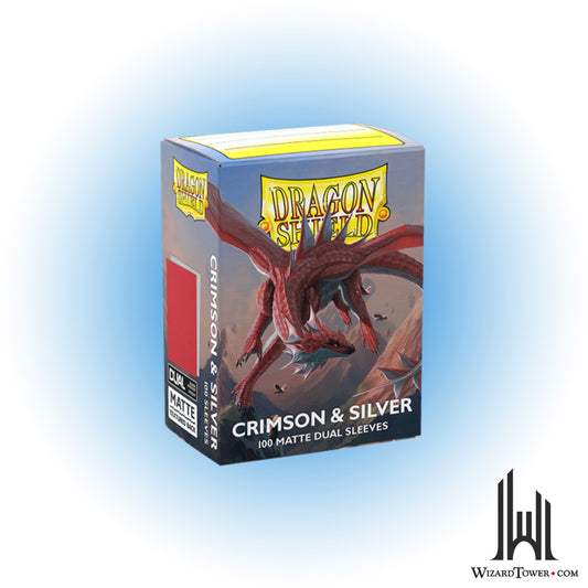 Deck Protectors - Dragon Shield Matte Dual Crimson and Silver 100ct